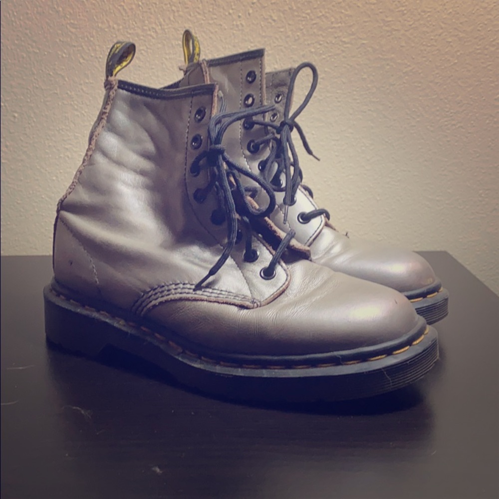 Silver Doc Martens